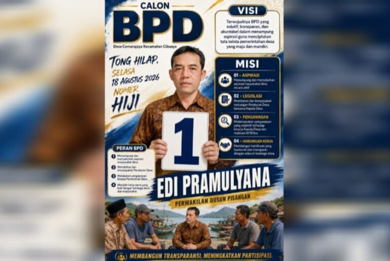 Calon BPD Cemarajaya Nomor Urut 1, Edi Pramulyana Tegaskan Komitmen Transparansi