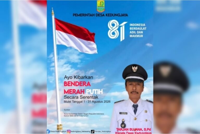 Dari Kedungjaya untuk Indonesia, Warga Diajak Kompak Kibarkan Bendera Merah Putih