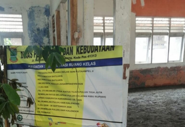 Jangan Asal Jadi! CV PERMATA Disorot dalam Proyek Rehabilitasi SDN Kutaampel II Rp373 Juta