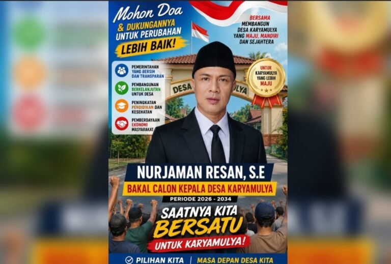 H. Nurjaman HR Resmi Daftar Pilkades Karyamulya, Bawa Tekad Perkuat Pelayanan dan Ekonomi Warga