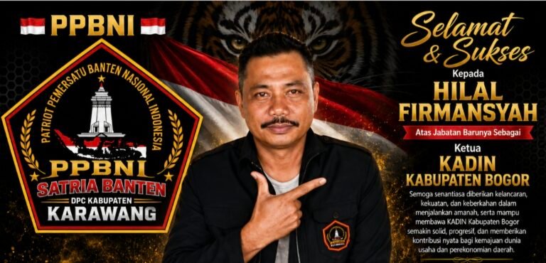 H. Engkos Koswara Ucapkan Selamat kepada Hilal Firmansyah, Ketua KADIN Kabupaten Bogor